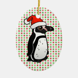 Humboldt Penguin Santa Ceramic Tree Decoration