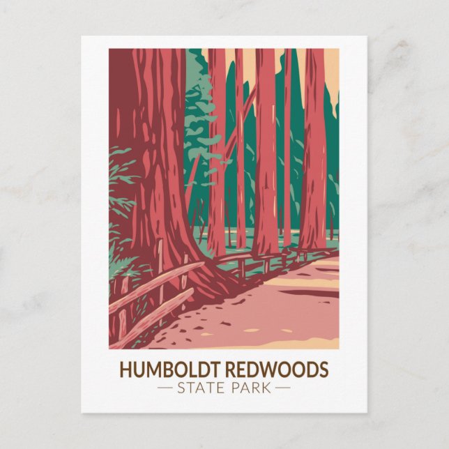 Humboldt Redwoods State Park Avenue of the Giants Postcard (Front)