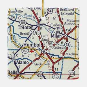 Humboldt TN Ceramic Ornament