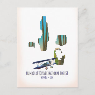 Humboldt-toiyabe national forest Nevada Map Postcard