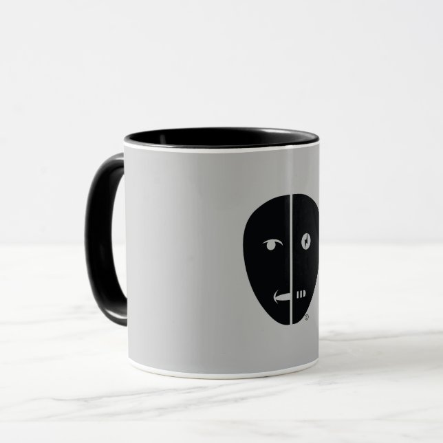 Humbot Design with Gray Back Mug (Front Left)