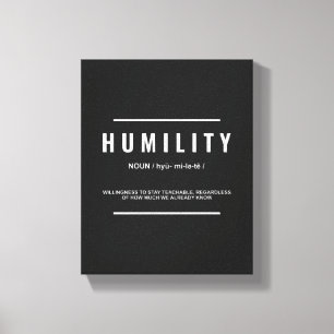 Humility Definition Inspirational Quote Wall Art