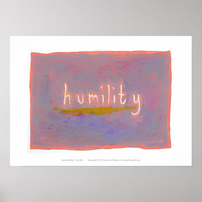 Humility - fresh simple colourful painting art poster (Front)