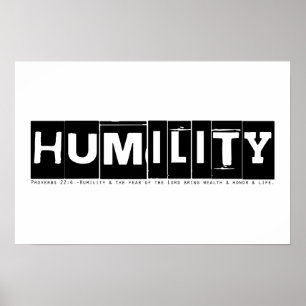 "Humility" Proverbs Poster