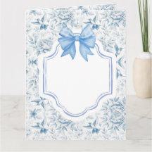 Humingbird Toile Greeting Card