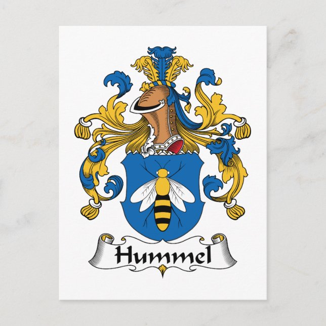 Hummel Family Crest Postcard (Front)