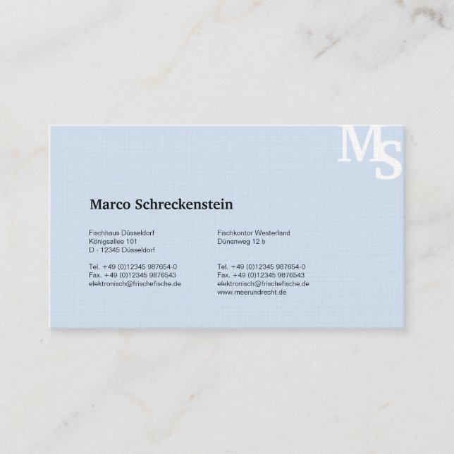 Hummer Businesscards blue Business Card (Front)