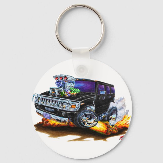 Hummer H2 Black Truck Key Ring (Front)