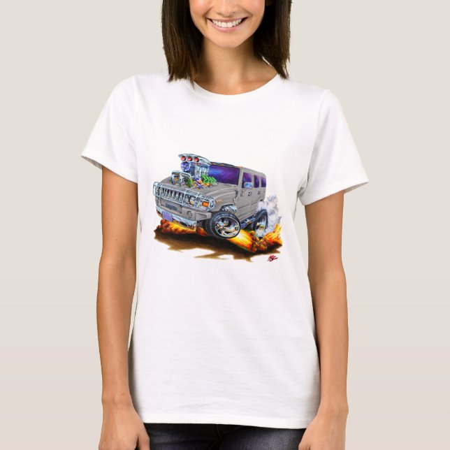 Hummer H2 Grey Truck T-Shirt (Front)