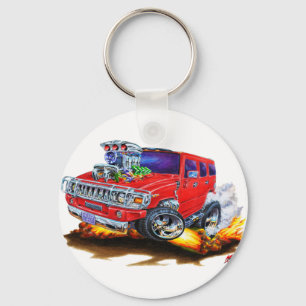 Hummer H2 Red Truck Key Ring