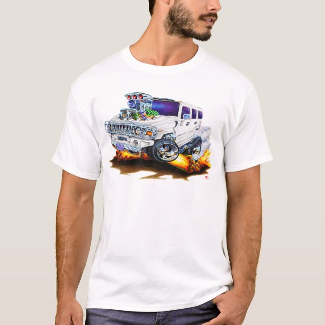 Hummer H2 WhiteTruck T-Shirt (Front)