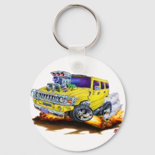Hummer H2 Yellow Truck Key Ring
