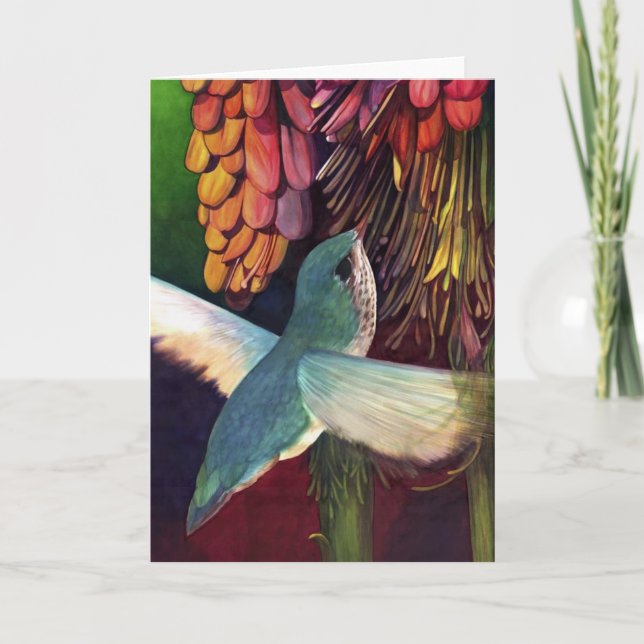 Hummer in Poker Plant Card (Front)