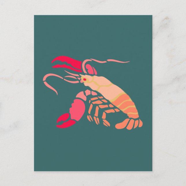 Hummer lobster postcard (Front)