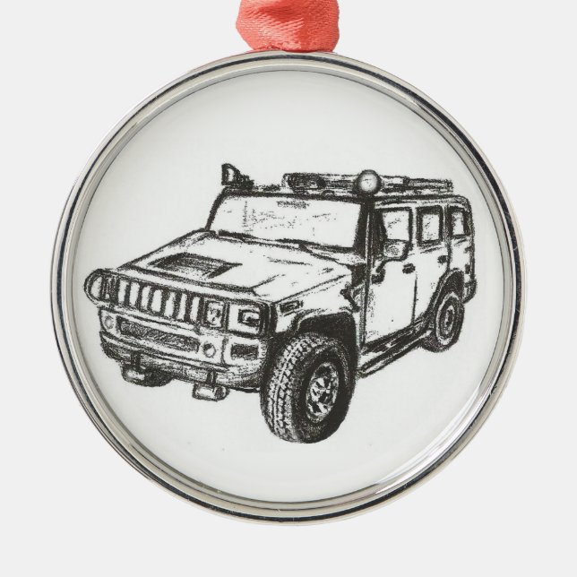 Hummer Truck Custom Ornament (Front)
