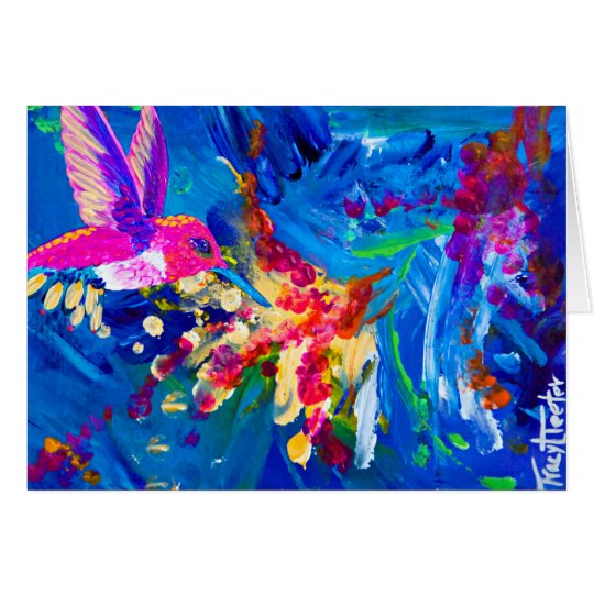 Hummer's Explosion Hummingbird Card