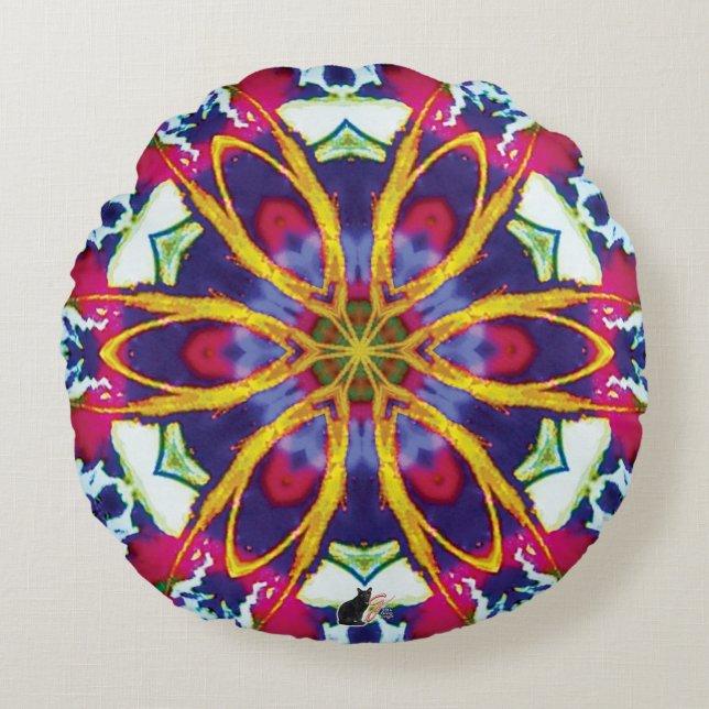 Hummers Kaleidoscope  Round Cushion (Front)