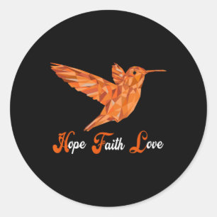 Humming-bird Aml Leukaemia Awareness Classic Round Sticker