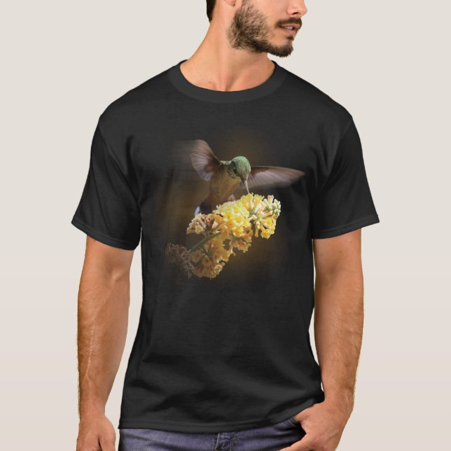 Humming Bird and flower T-Shirt (Front)