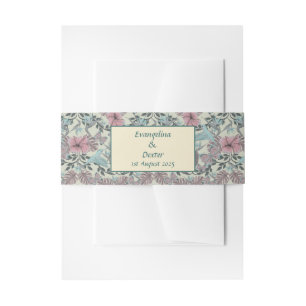 Humming bird and Hibiscus - vertical belly band Invitation Belly Band