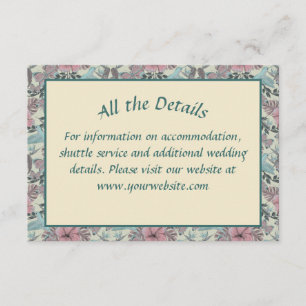 Humming bird and hibiscus - wedding enclosure card