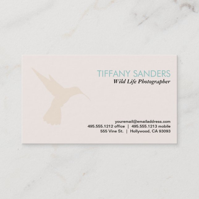 Humming Bird Business Card (Front)