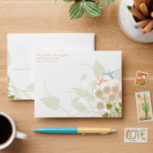 Humming Bird Christian Two Become One RSVP Envelopes