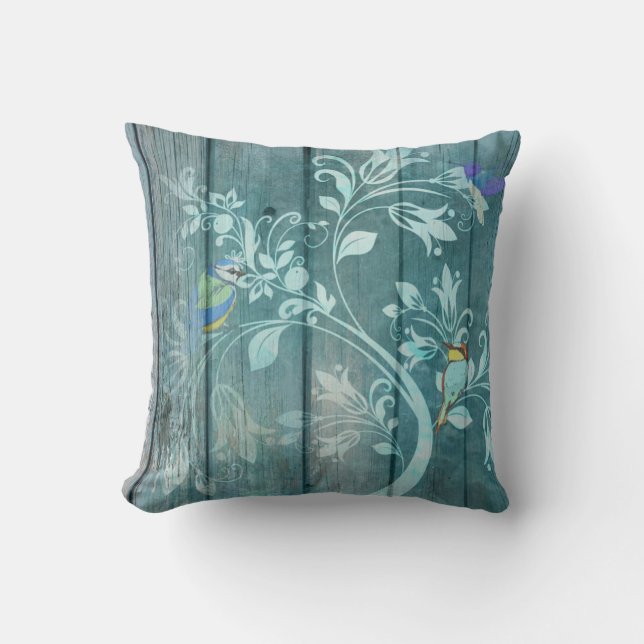 Humming Bird & Flower Cushion (Front)