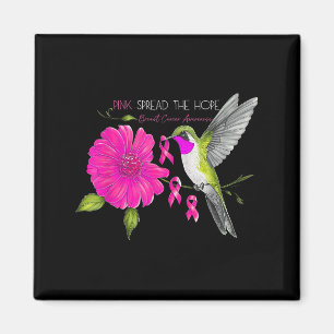 Humming-bird Pink Spread The Hope Breast Cancer Aw Magnet