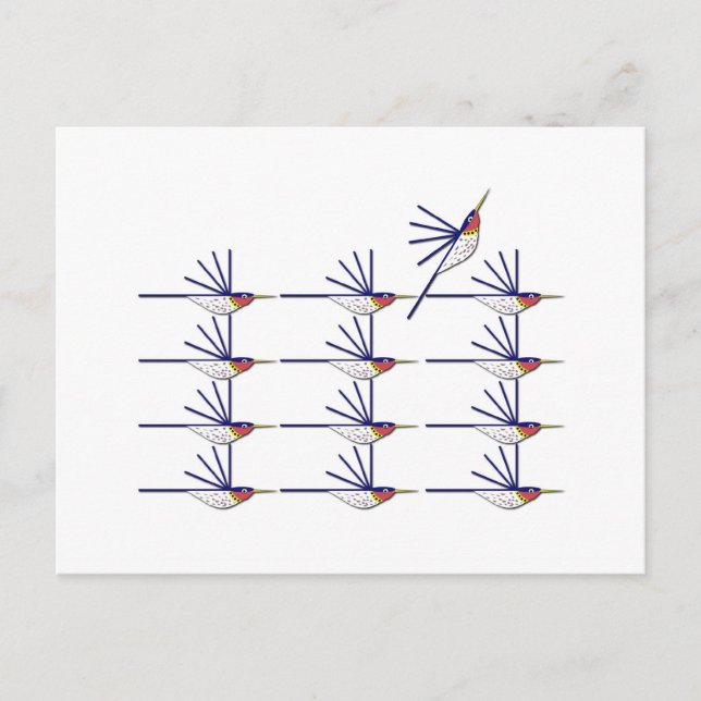 Humming Bird Postcard (Front)