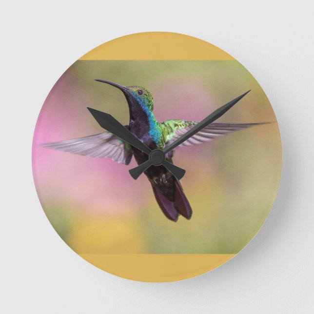 Humming Bird  Round Clock (Front)