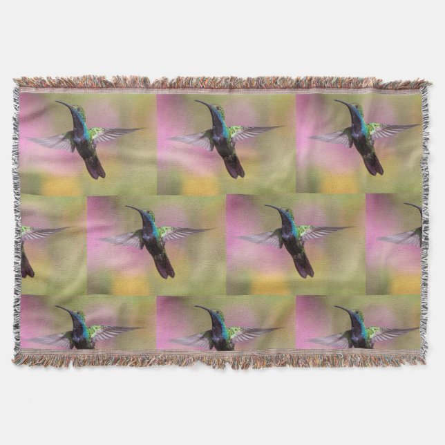 Humming Bird  Throw Blanket (Front)