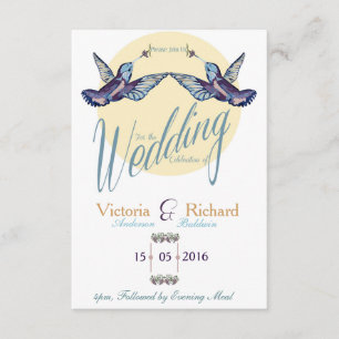 Humming Bird Wedding Invitation