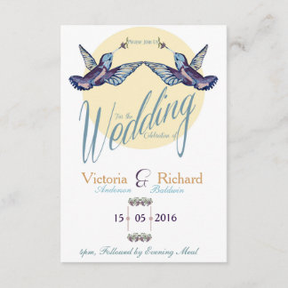 Humming Bird Wedding Invitation