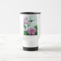 Humming bird wild pink flower hibiscus