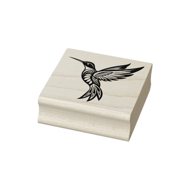 Humming Bird Wood Art Rubber Stamp (Stamp)