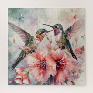 Humming Birds and Flowers Jigsaw Puzzle