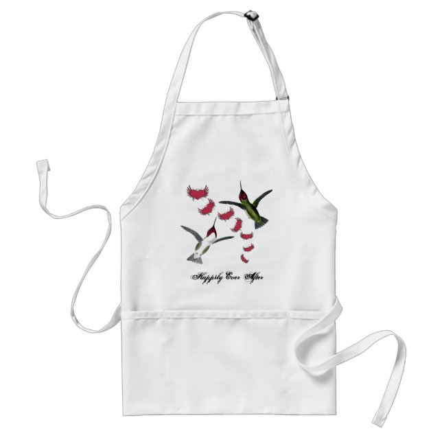 Humming Birds Grunge Hearts with Wings Standard Apron (Front)