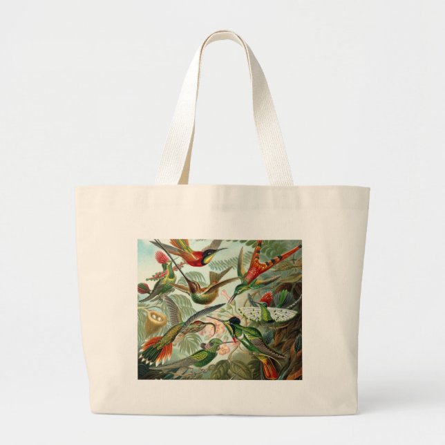 Humming Birds Paradise art Large Tote Bag (Front)