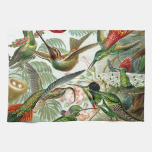 Humming Birds Paradise art Tea Towel