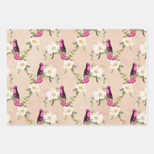 Humming Birds Series Design Five Wrapping Paper Sheet