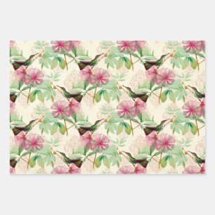 Humming Birds Series Design Seven Wrapping Paper Sheet