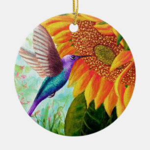 Humming For Nectar Ceramic Tree Decoration