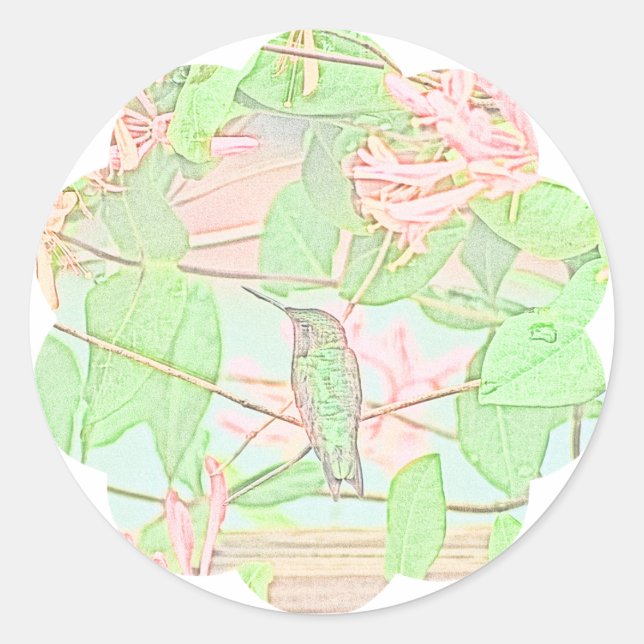 Humming on Honey Classic Round Sticker (Front)