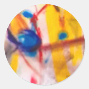 Hummingbird Abstract Jeff Hankamer Artjunkhaus Art Classic Round Sticker