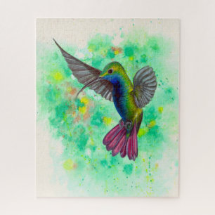Hummingbird - acrylic painting jigsaw puzzle