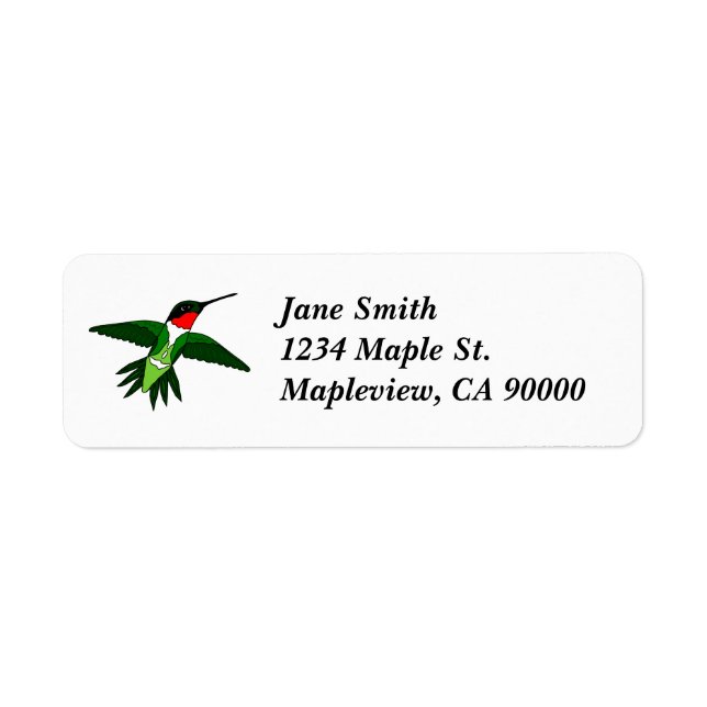 Hummingbird Address Labels (Front)