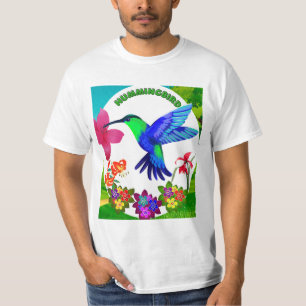 Hummingbird Amidst Nature’s Beauty,Serenade Wings T-Shirt