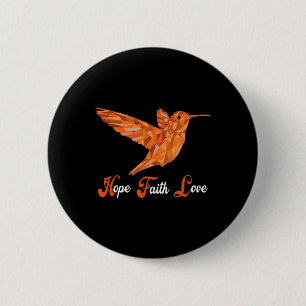 HummingBird  Aml Leukaemia Awareness  6 Cm Round Badge