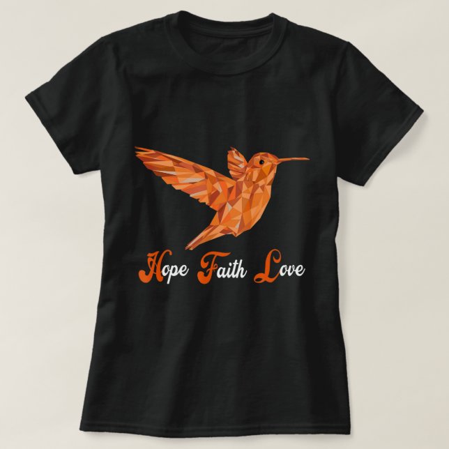 HummingBird  Aml Leukaemia Awareness  T-Shirt (Design Front)